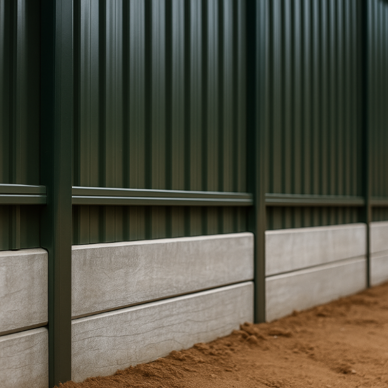 Concrete sleeper retaining wall in an Adelaide backyard